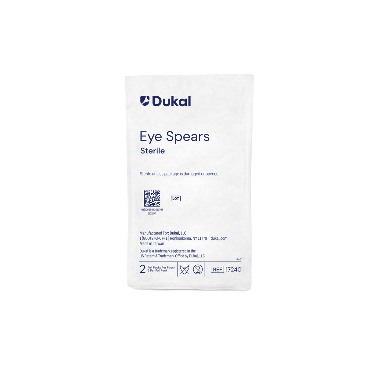 Dukal Corporation-17240 Eye Spear, Sterile (10/pk, 20 pk/cs)