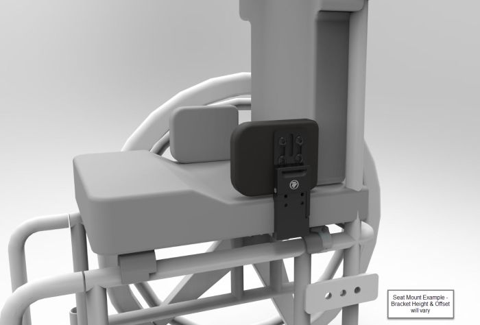 Therafin-34335-Hip Guide Bracket, Locking Rem, 2.5" Thick, 2" Offset, 5" Pad Mount, EA