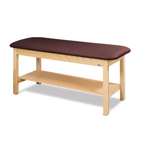 Marketlab Wooden Flat Top Treatment Table with Full Shelf
