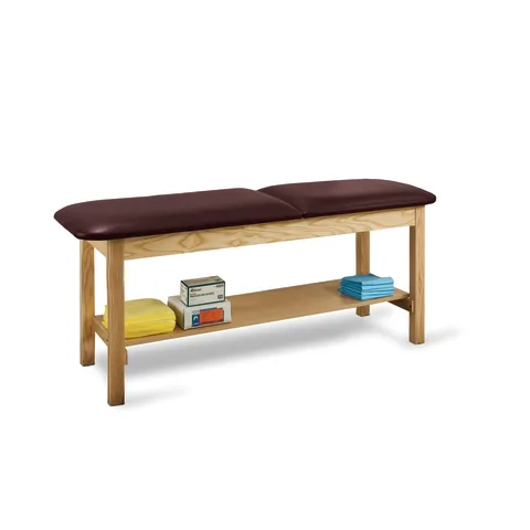 Marketlab Wooden Full Shelf Exam Table w/ Adjustable Backrest