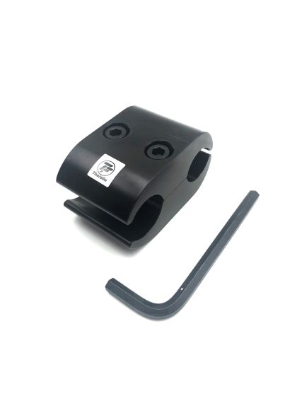 Therafin-32310B-Sip-N-Puff Clamp, Figure-8 Tube to Tube, 3/4" to 7/8", Black