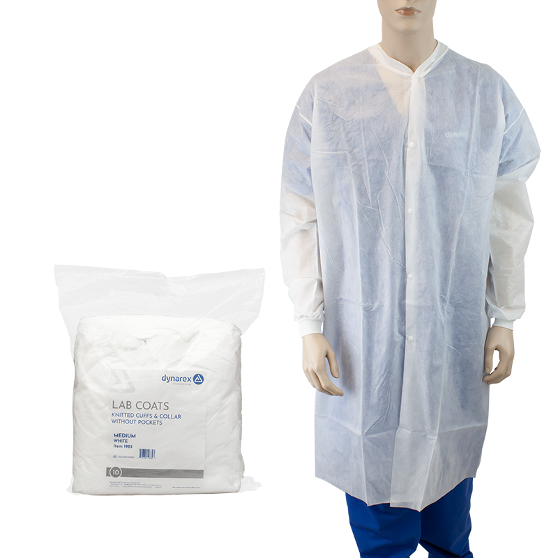 Dynarex Disposable Lab Coat w/out Pockets