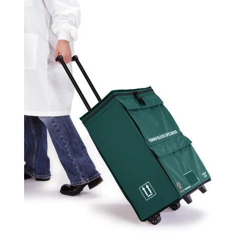 Marketlab-1985 Wheeled Specimen Transport Tote • 15.5"W x 9.5"D x 22"H, 1/ea