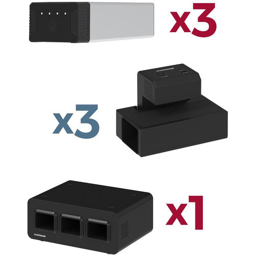 Luxor-KBEP-3B3C3 KwikBoost EdgePower Light Use Desktop Charging Station System