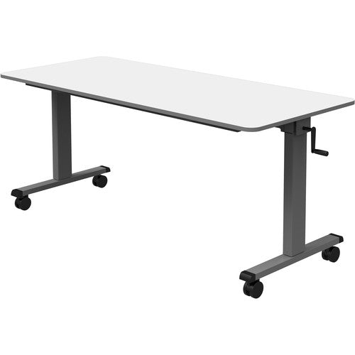 Luxor-STAND-NESTC-60 60" Adjustable Flip-Top Table with Crank Handle