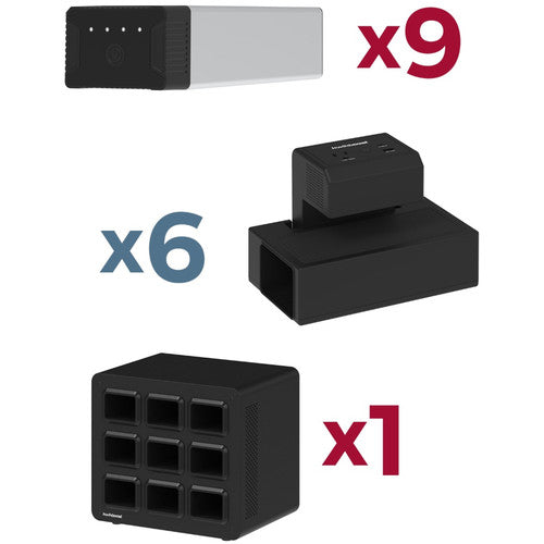 Luxor-KBEP-9B6C9 KwikBoost EdgePower Heavy Use Bundle Desktop Charging Station System