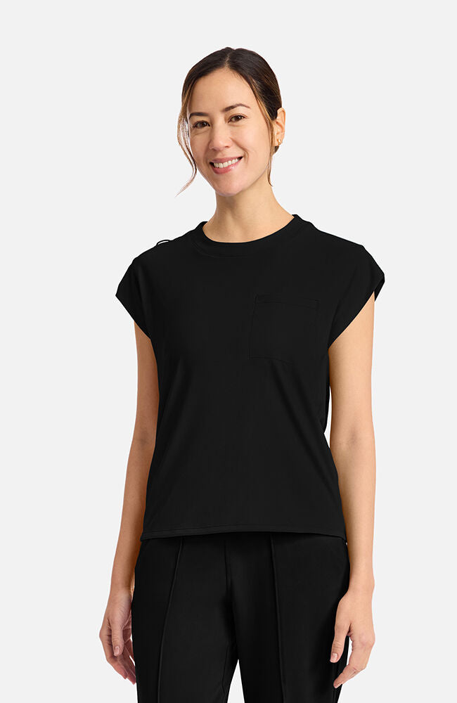 Cherokee Medical Achieve Women's 1-pocket Tuck-In Chest Pocket Crew Neck Scrub Top