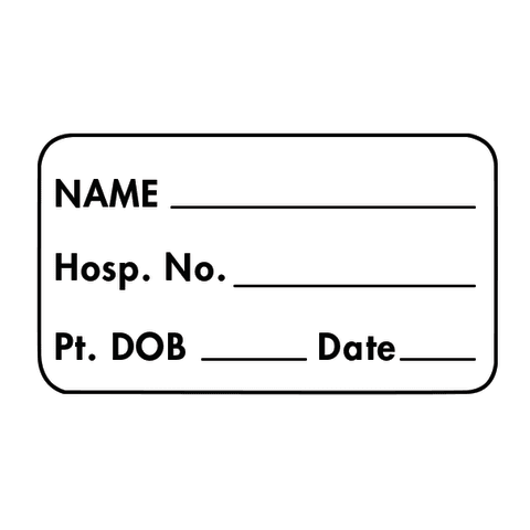 Marketlab-20025 Phlebotomy/Specimen Receiving Labels • Dispenser Roll , Name/DOB/Date • White, 1000/pk