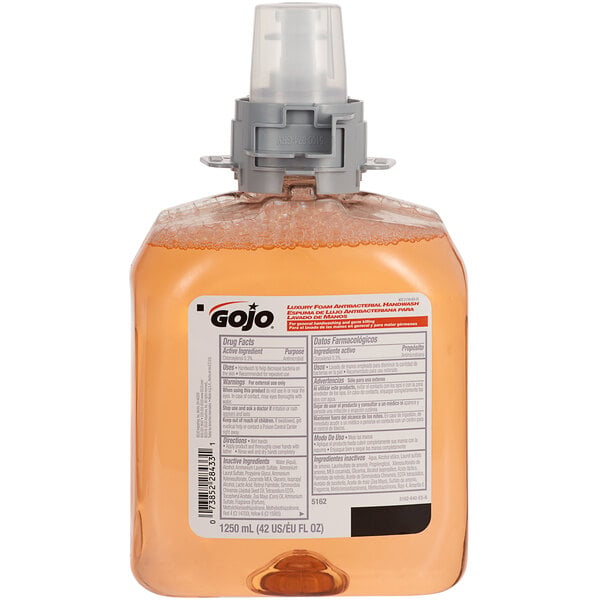 Gojo-5162-04 Luxury Foam Antibacterial Handwash, Orange Blossom Fragrance, FMX-12™, 1250mL (4/cs)