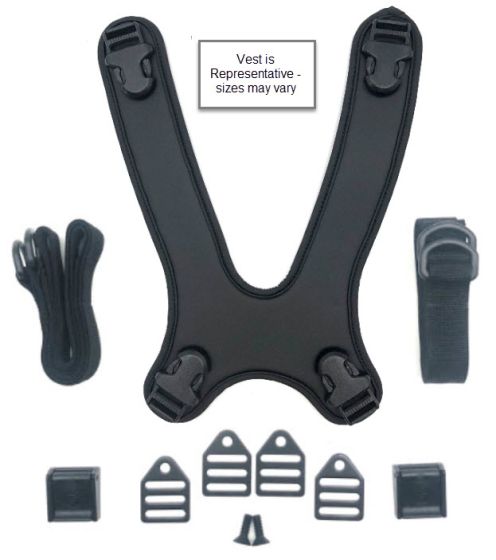 Therafin-30479-Chaleco estático con hebillas sin costura, talla grande (hombre), pequeño