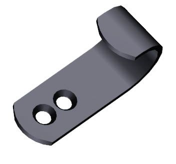 Therafin-32601B-J-Bracket, 2 Hole - 1" Diameter, Black