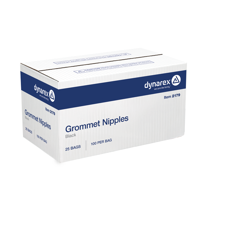 Dynarex-2179 Grommet Nipples Black (25/100/cs)