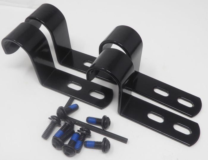 Therafin-32604H-Drop Hook, 2" Drop - 1" Diameter w/ Hardware, Black