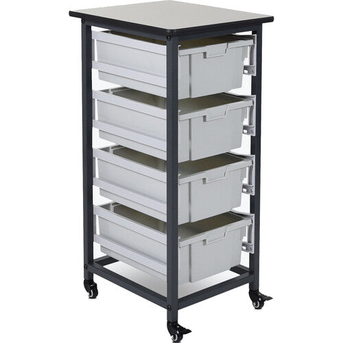 Luxor-MBS-SR-8S Single Row Mobile Bin Storage Unit (Small Bins)