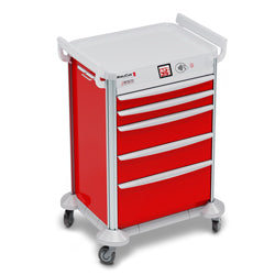 Detecto MobileCare Series Medical Cart, Red, 29 in.