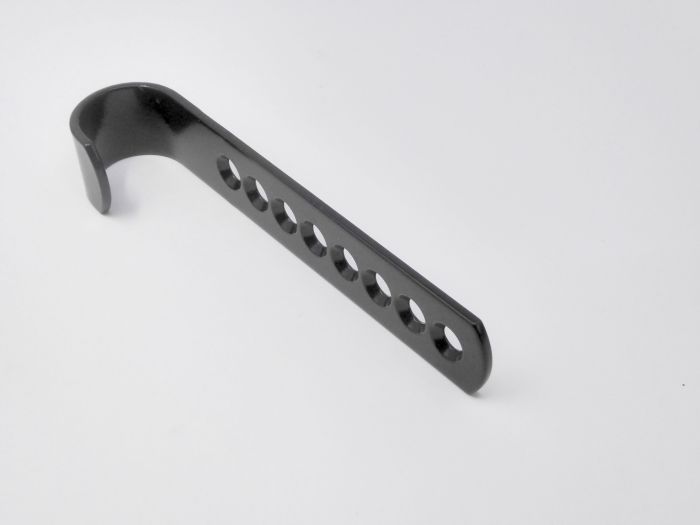 Therafin-32568B-J-Bracket, 8 Hole - 1" Diameter, Black