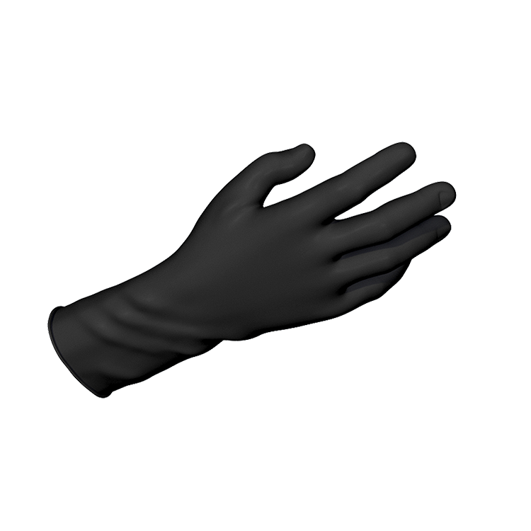 Dynarex Black Nitrile Powder Free Exam Gloves