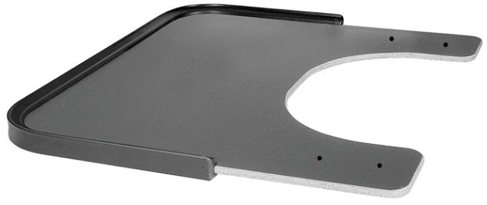 Therafin-33252-24.5W x 22D Black Tray, 14.5 x 9.5 BC, PVC Rim & Mounting Holes