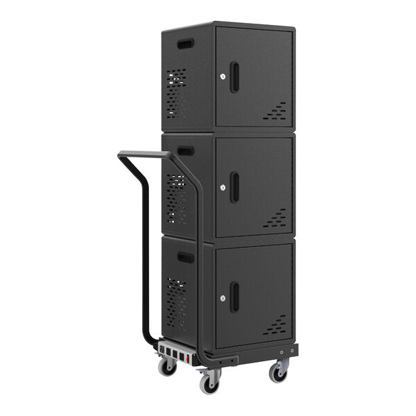 Luxor-MCC30D 30 Tablet / iPad / Chromebook Modular Charging Cabinets with Dolly and Handle