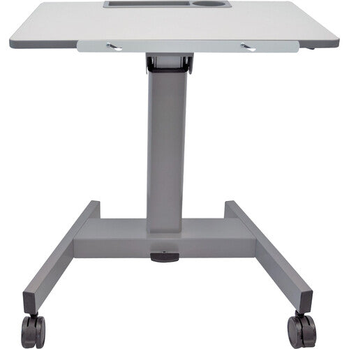Luxor-STUDENT P TILT Pneumatic Adjustable Height Flip Top Student Nesting Desk Gray (28" x 21")