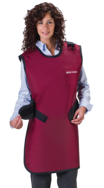 Wolf X-Ray Protective Apron, Easy Wrap, Light Weight Lead with Thyroid Collar