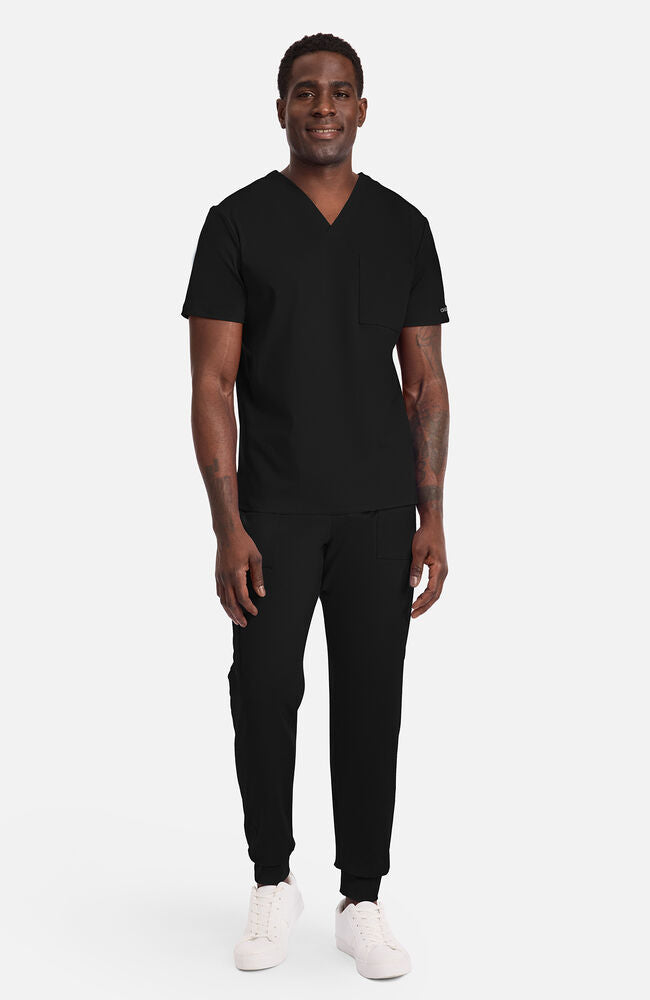 Cherokee Medical Achieve Men's 1-Pocket STRETCH V-Neck Knit Scrub Top