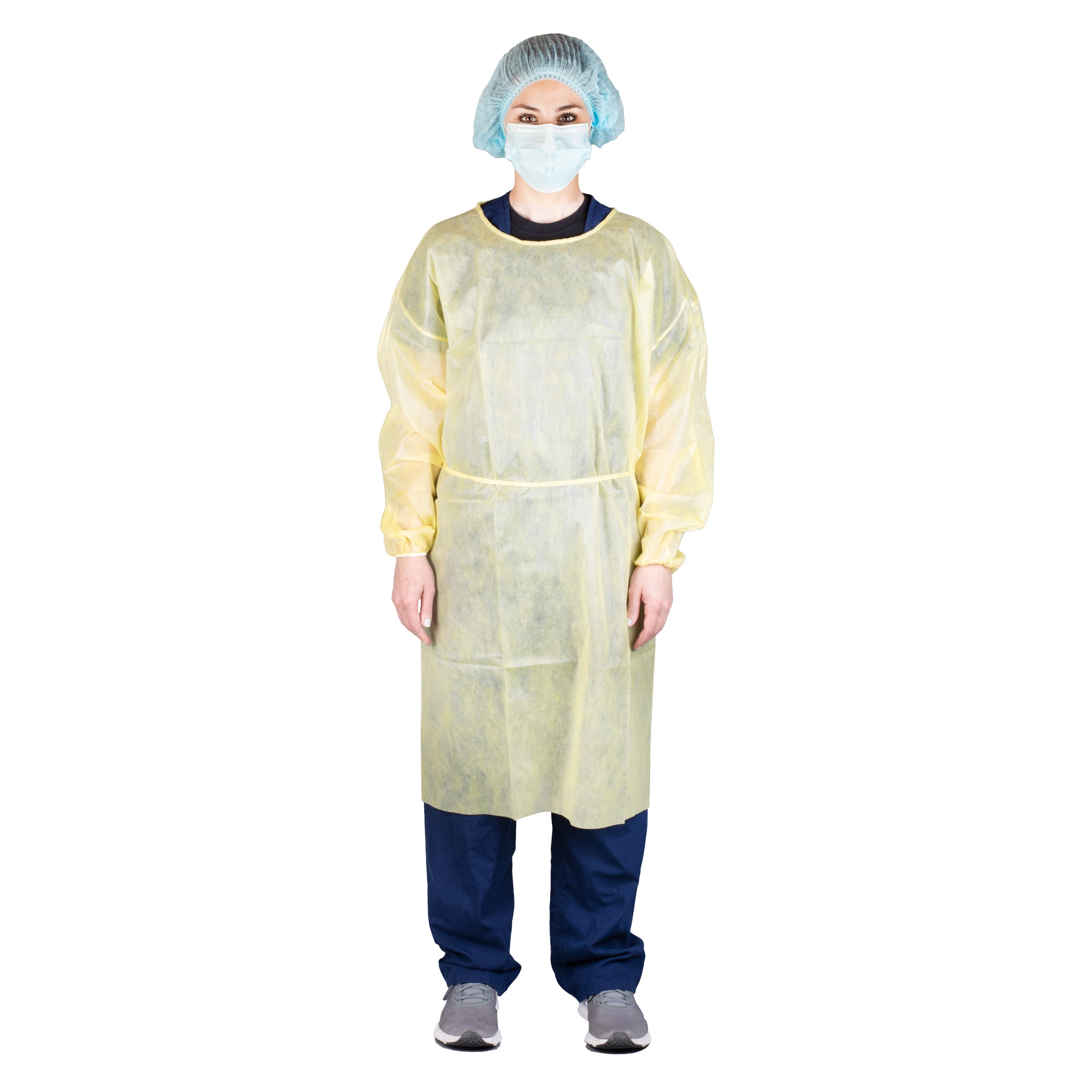 Dukal Corporation-315 Isolation Gown, SMS, Yellow, Non-Sterile (10/bg, 5 bg/cs)