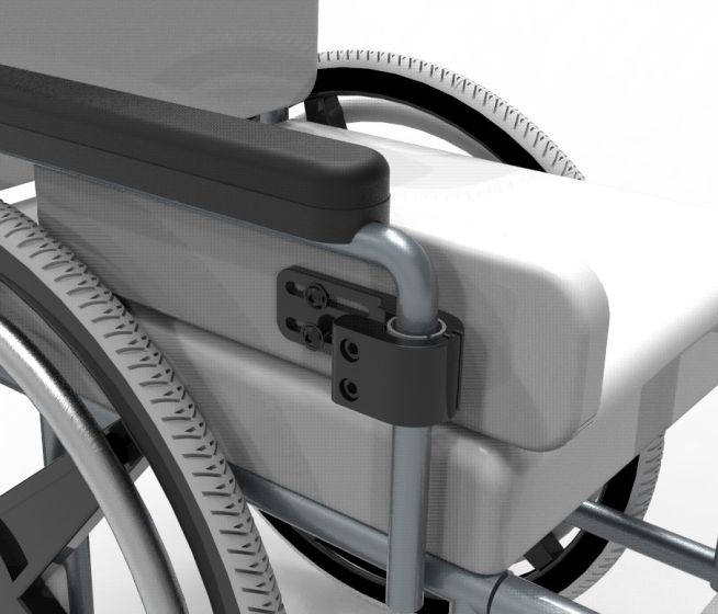 Therafin-34700-Hip Guide Bracket to attach Pad to Armrest, Pair