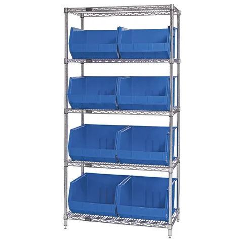 Marketlab Wire Shelving and Organizer Bin Complete Bundles