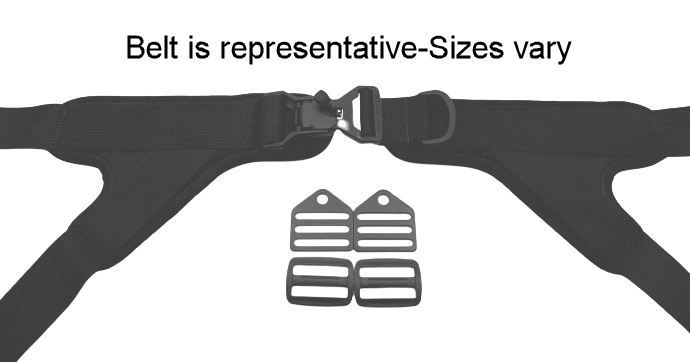 Therafin-Hip Belt, 1.5" TheraFit 4-Point Y-Style, Magnetic Proximity Buckle