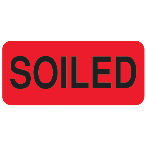 Cone Instruments/Marketlab-34659 SOILED Label, Red, 2.25" W x 1" H , 1000/pk