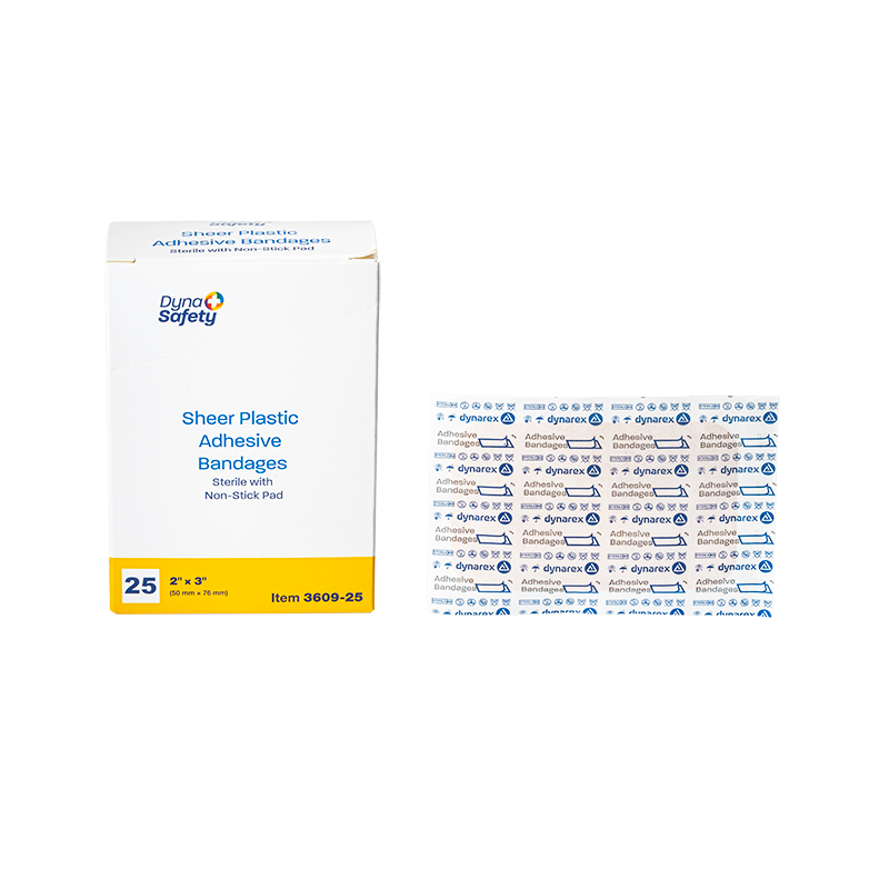 Dynarex Sheer Plastic Adhesive Bandages - Sterile Quantity - 1x CS
