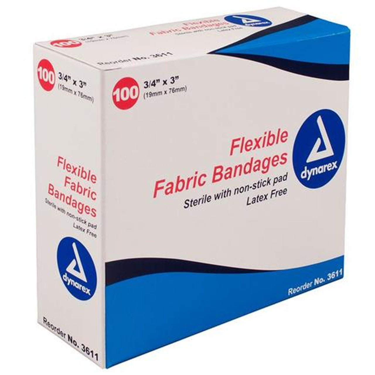 Dynarex 3619 AdhesiveFabricBandagesSterile