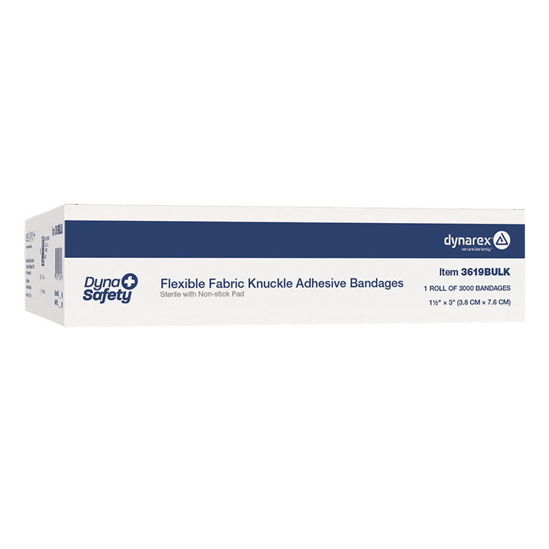 Dynarex Adhesive Fabric Bandages Sterile Knuckle Each