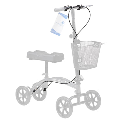 Dynarex-RPKW-03BS Knee Walker Brake Handle System, Silver, 1