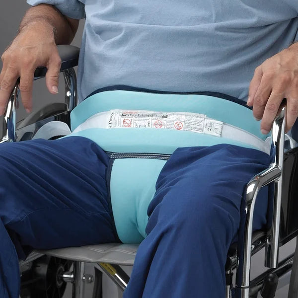 TIDI/Posey Products-4125C Wheelchair Safety Belt, Soft, w/ Foam Padded Pelvic Restraight, Quick Release Ties, Machine Washable (Continental US + HI Only) , each