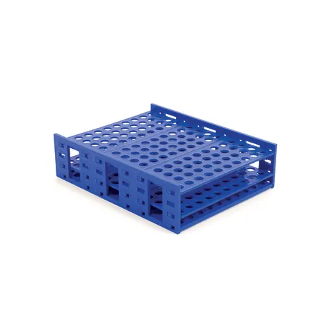 Marketlab-42065-BL Monster Rack, 13mm-16mm • Holds 120 tubes • 10.25"W x 13.25"L x 3.5"H • Blue, 1/ea