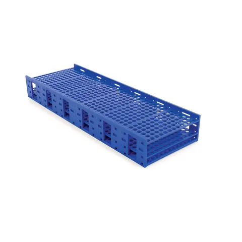 Marketlab-42066-BL Double Monster Rack, 10-13mm • Holds 432 tubes • 9"W x 26.4"L x 3.1"H • Blue, 1/ea