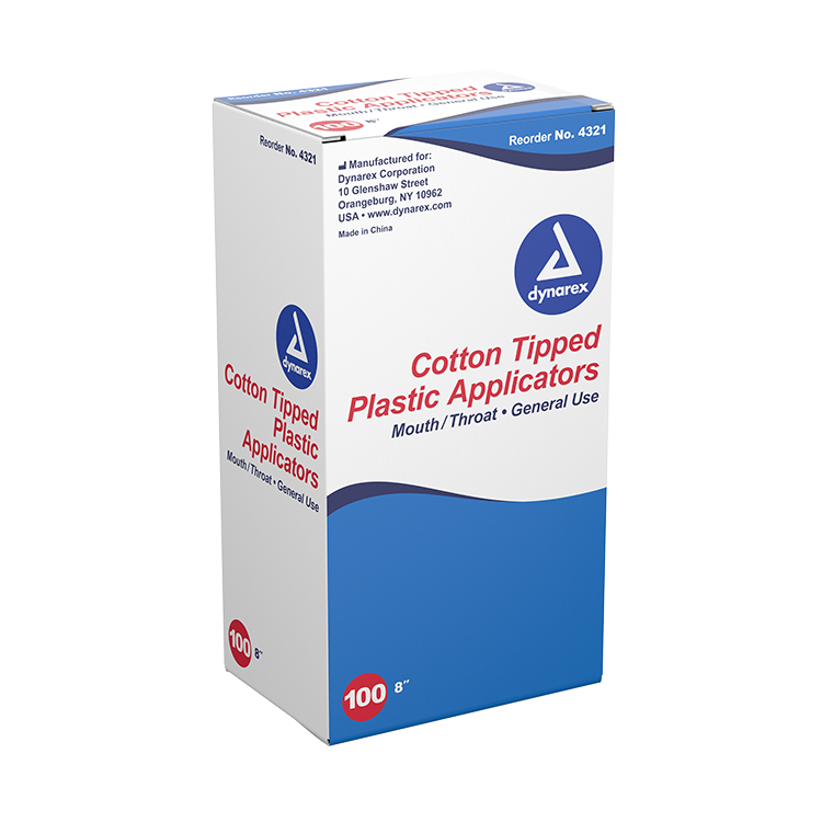 Dynarex-4321 Plastic Cotton Tipped Applicator