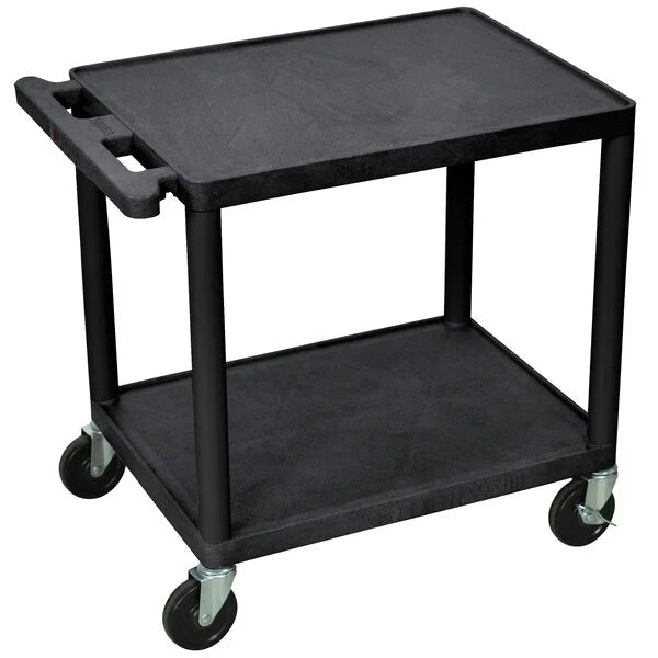 Luxor-LP26E-B 2 Shelf A/V Table 18" x 24" x 26"