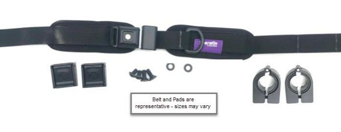 Therafin Belt, 1.5" Single Pull, PB Security Buckle, 7.25Lx2.25H Pads