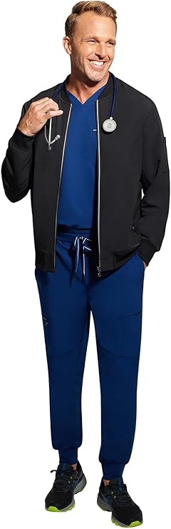 360 by Healing Hands Men's Samuel Zip Up Bomber Jacket