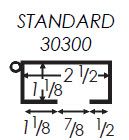 Therafin-30300-Soporte de media bandeja, canal de acero, abatible, estándar