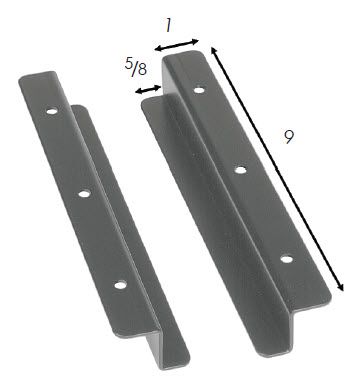 Therafin-32800-L-Bracket, 10 Hole, Black