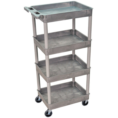Luxor 24 x 18" Four Shelf Heavy-duty Utility Cart