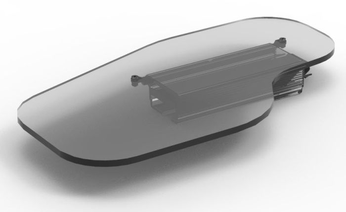 Therafin-Half Tray, Clear 3/8", Standard w/ Adj Height Bracket, Flip