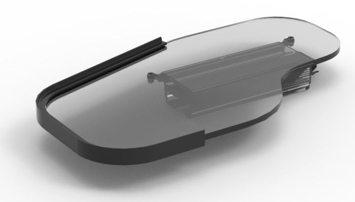 Therafin-Half Tray, Clear 3/8", Standard w/ Adj Height Bracket & Rim