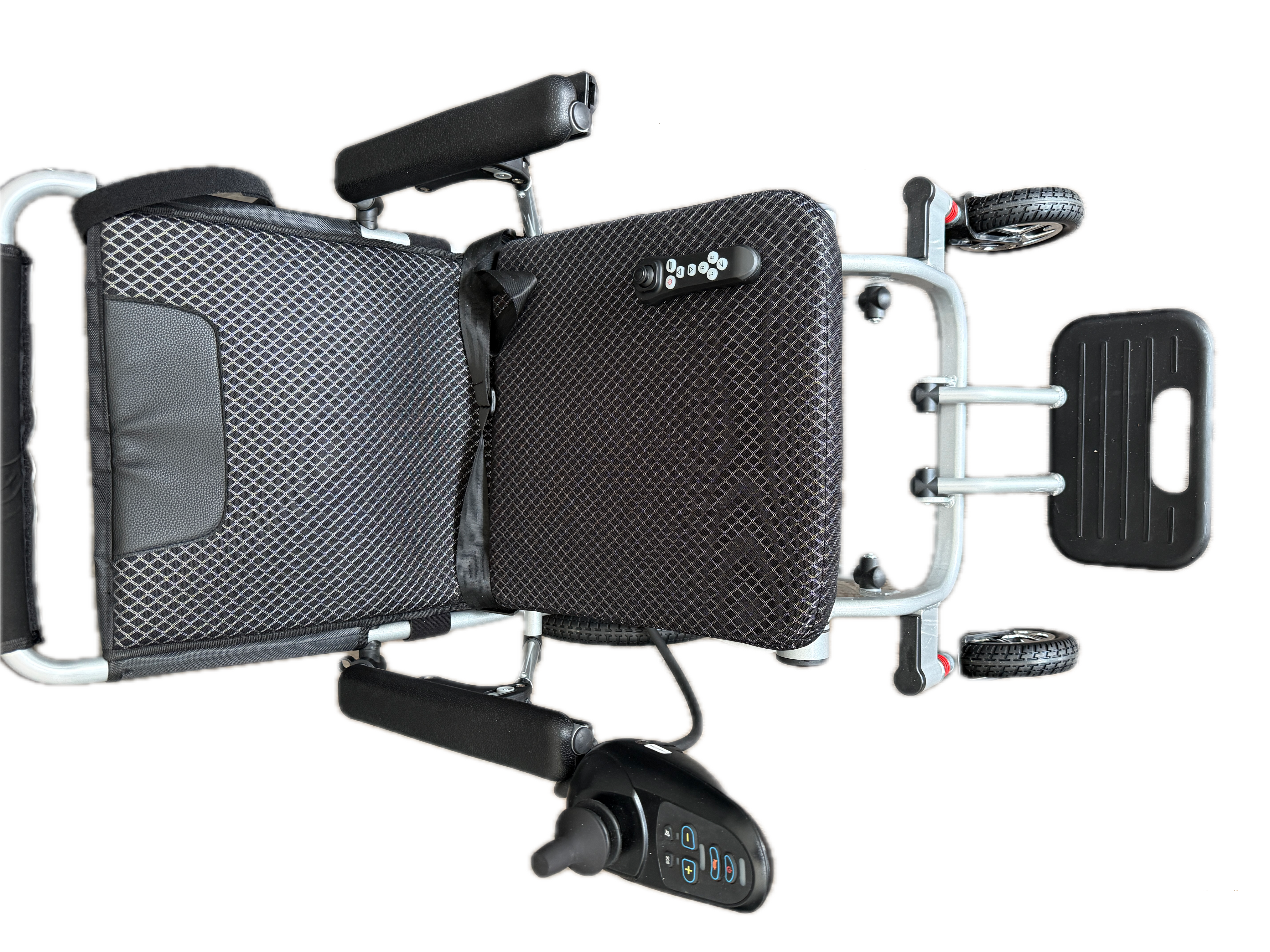 A2Z Mobility-A2Z76003H Heavy-Duty Electric Folding Wheelchair – 330 lb Capacity