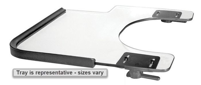 Therafin Wheelchair Table Tray, Clear Finish, 23.5 x 22, 14x9 BC