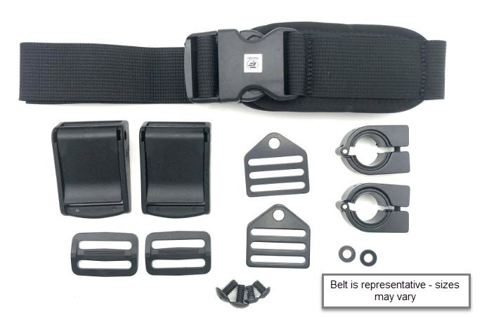 Therafin Belt, 2" Single Pull, Sr Buckle, 9.25L X 3H Pads